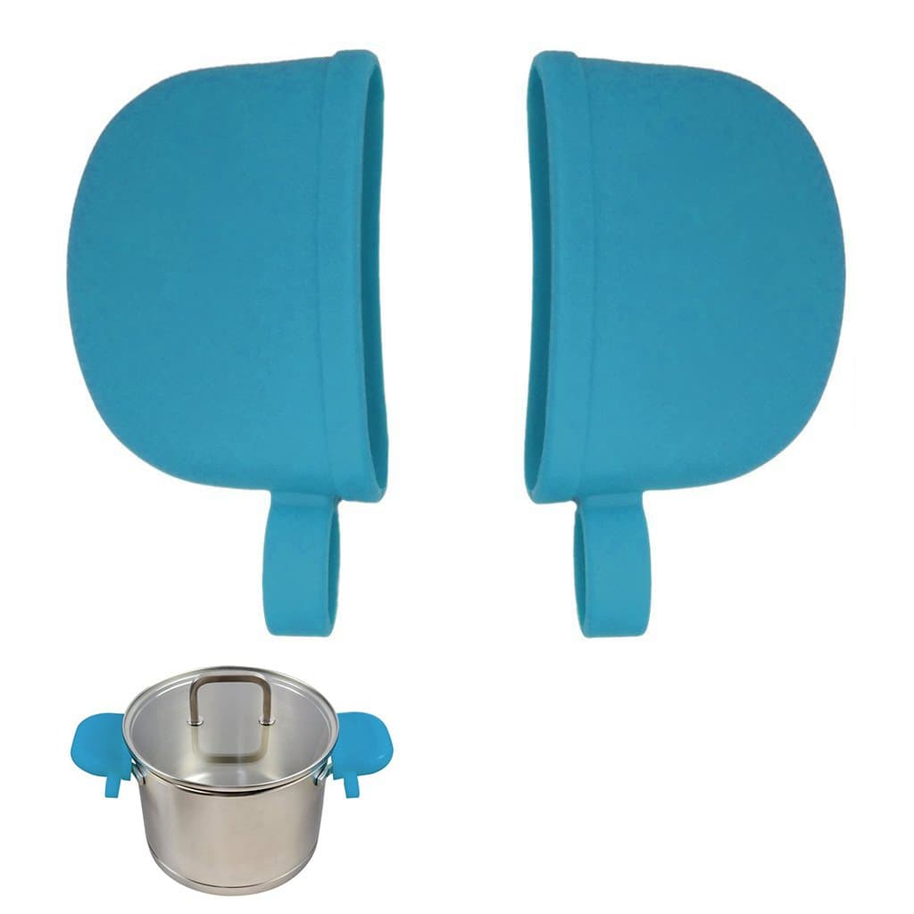Atekuker Silicone Hot Handle Covers, Pan Handle Holders Sleeves (Blue)