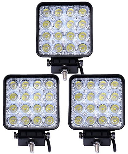 3X 48W Black Spot LED Off Road Square Work Light Lamp 12V 24V SUV ATV Car Truck [Energy Class A+++]