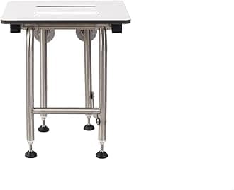 Shower Seat Resin with Legs, ADA Heavy Duty Shower Chair for Inside Shower 400lbs | 304 Stainless Steel | Shower Chair for Elderly and Disabled | Folding Shower Seat Wall Mounted | 18”x16”