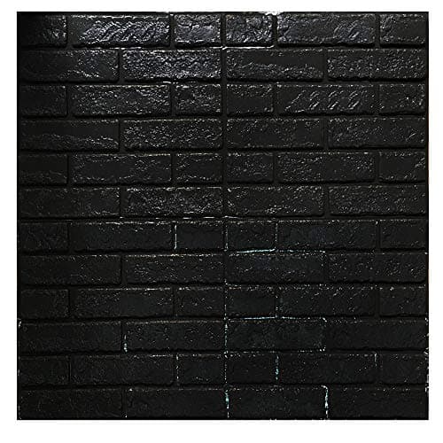 3D Brick Wall Stickers Wall Paper Self-Adhesive Panel Decal PE Wallpaper Peel and Stick Wall Panels for TV Walls, Sofa Background Wall Decor (19.35 sq.ft Brick White 1) (Black 2)