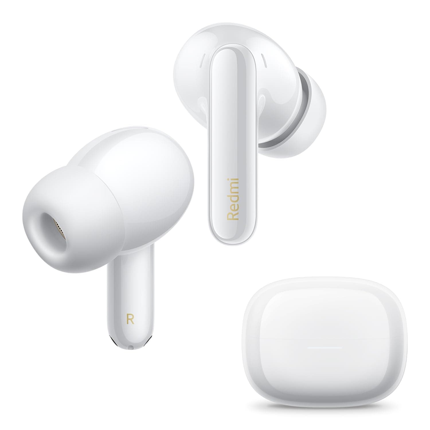 Redmi Buds 6 Pro – Wireless Bluetooth Headphone in-ear, Triple Drivers,Dimensional Audio,55dB ANC, 4KHz Wide Frequency, Hi-Res Sound, LDAC, Up to 9.5h+36h Battery Life, IP54, Glacier White
