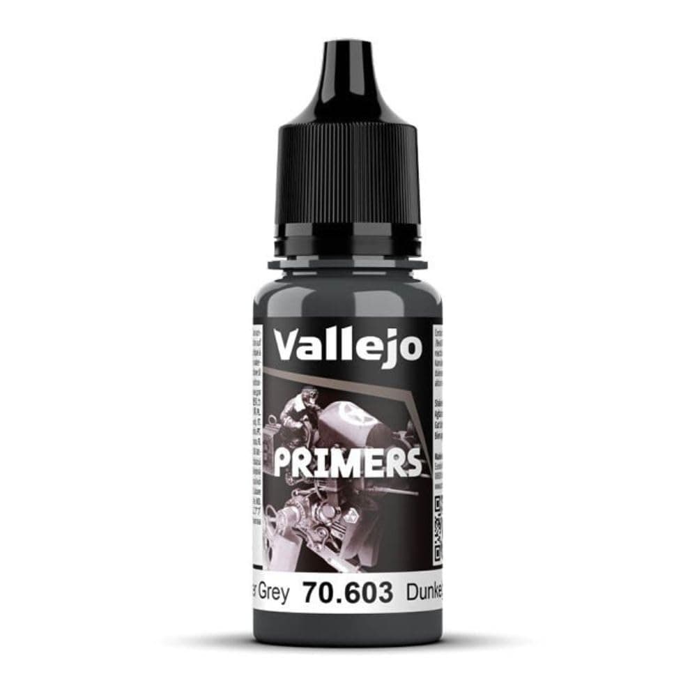 Vallejo - Surface Primer Color | German Panzer Grey 18 ml. (0.6 fl.oz.) | Matte Finish and Fast Drying | Perfect for Airbrushing and Great Adhesion to Figurines and Scale Models