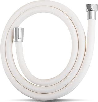 OFFO Ultra-Flex Shower Hose, Premium RV PVC Handheld Shower Head Hose Flex Hoses Extension with Brass Insert and Nut for Bathing Pet Bathing, 60 Inches Matte White