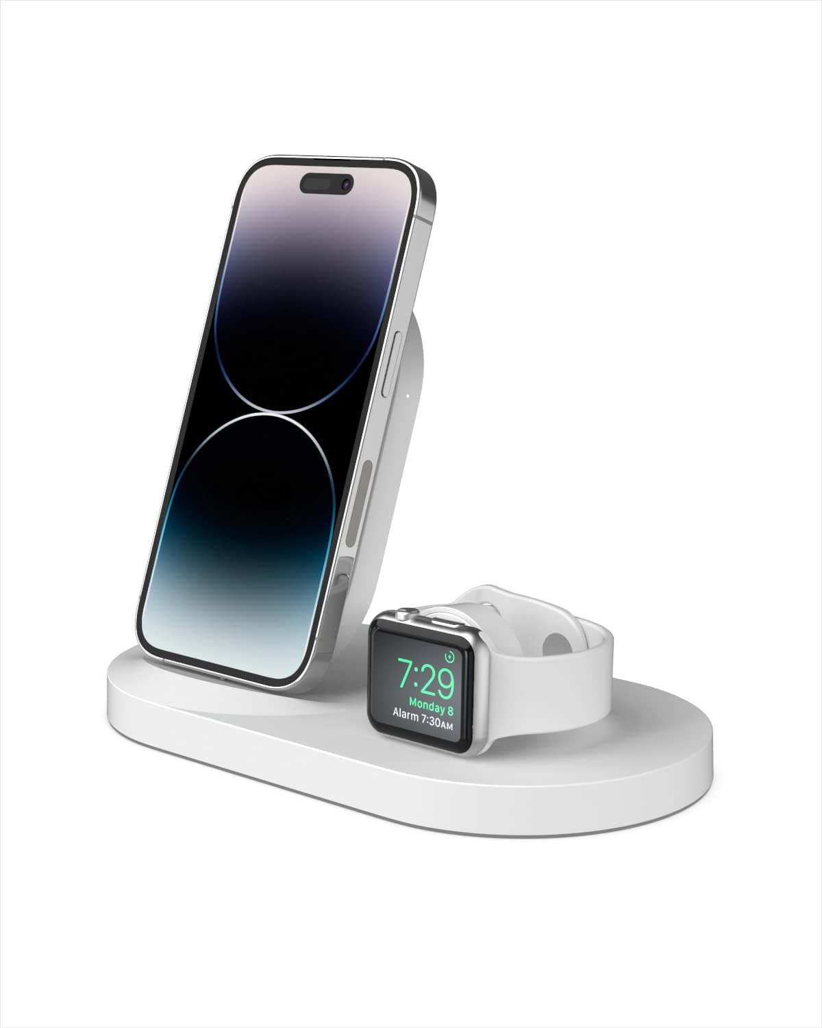 Boost Up Wireless Charging Dock for iPhone + Apple Watch + USB-A Port (Wireless Charger for iPhone XS, XS Max, XR, X, 8/8 Plus, Apple Watch 4, 3, 2, 1) - White