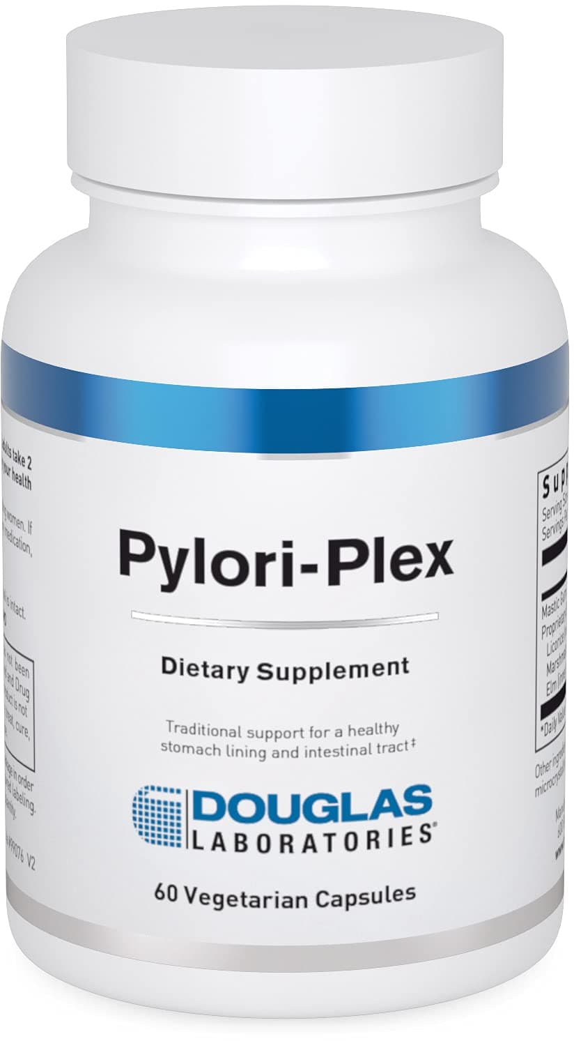 Douglas Laboratories Pylori-Plex - For Stomach Lining & GI Support* - With Mastic Gum, Licorice Root, Marshmallow Root & Slippery Elm - DGL Supplement - 60 Vegetarian Capsules