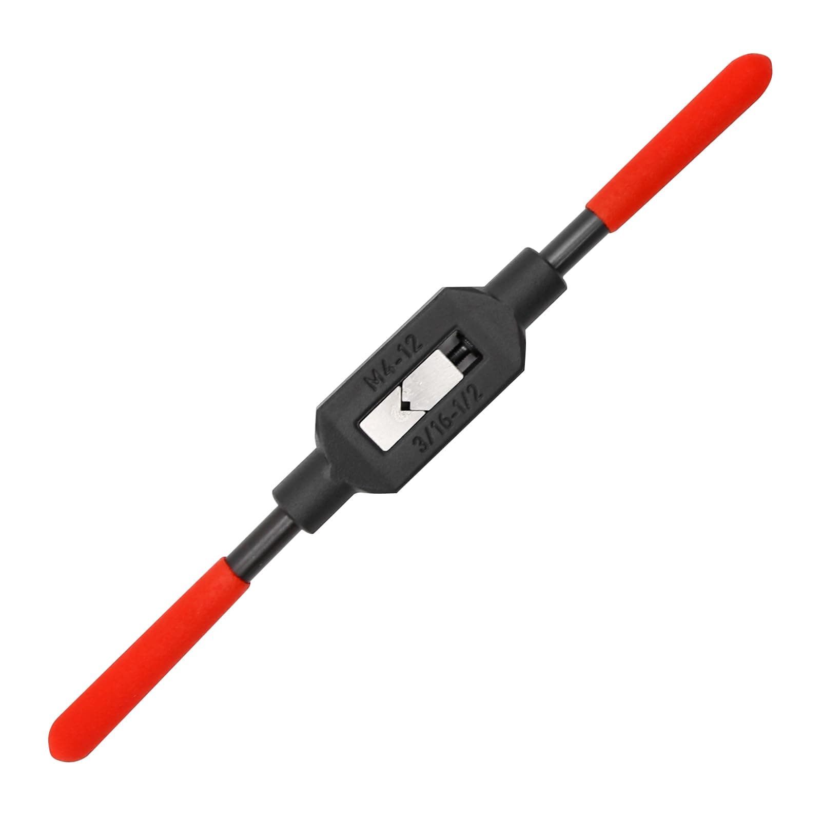 3 Different Adjustable Tap Wrench Handle Thread Tap Holder Reamer Hand Tapping Tool for Machinist Repair with Plastic Dipped Handle (3/16"-1/2"(M4-M12))