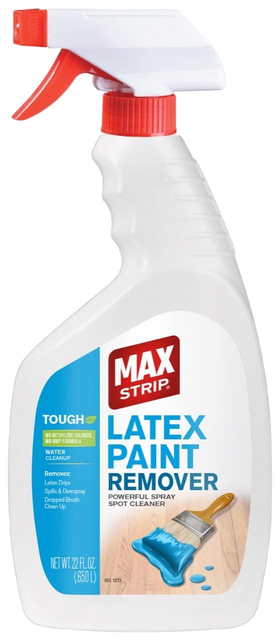 Latex Paint Remover 22oz | Fast-Acting Water-Based Formula | Safely Removes Latex, Acrylic | For Wood, Metal, Concrete & Multiple Surfaces | Ideal for Drips, Spills & Overspray