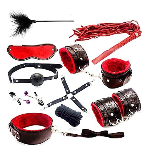 Under Bed Restraint kit with Arm and Leg (10 pcs Red in Black)