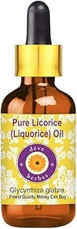 - Liquorice (Licorice) Oil (Glycyrrhiza glabra) with Glass Dropper | Infused | Pure | Non-Sticky | Lightweight | For Skin Blends | Botanical Extract | Men & Women | 15ml