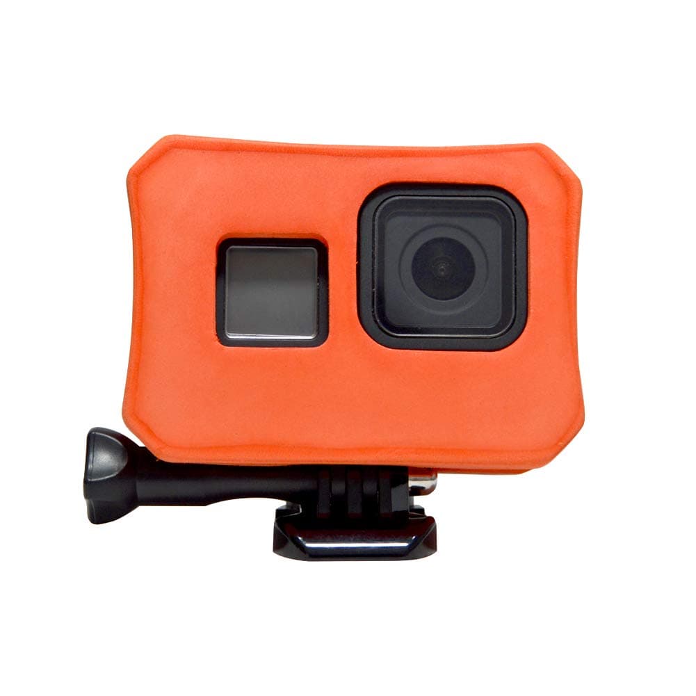 Floaty Case - Float for GoPro Hero 8 Black, Floating Housing Anti-Sink Floater Frame Water Sports Accessory - Orange