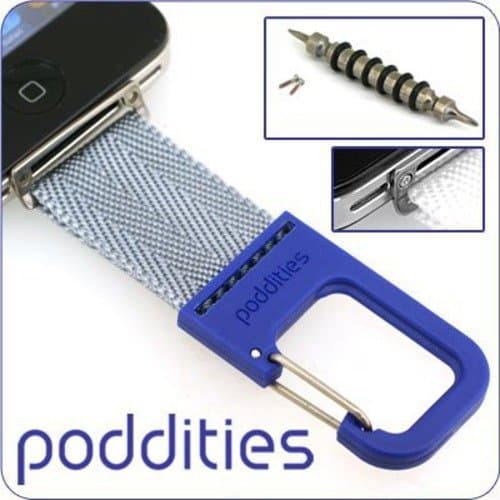 Poddities Carabiner Strap for iPhone 4S/4 (Nylon/Blue)
