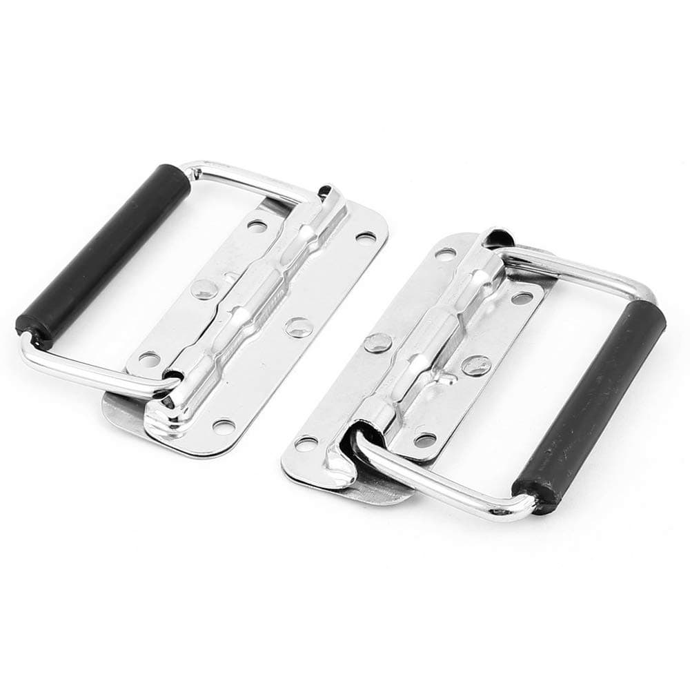 Wohlstand 2 Pcs Metal Chest Handle,Handle Lifting110*41mm,Puller Boxes Chest Handle,Chest Ring Pull Handle,Stainless Steel,Silver,for Toolbox Replacement,Storage Boxes