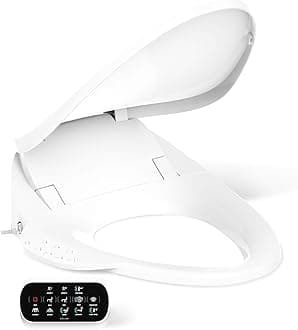 KOHLER PureWash E750 Elongated Heated Bidet Toilet Seat, White with Touchscre...