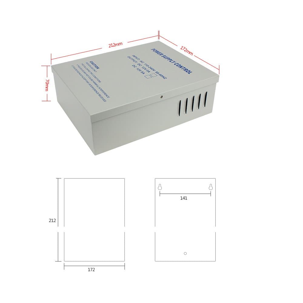 YuHan Power Supply Control for Door Access Entry System AC 110-240V to DC 12V 5A Worldwide Voltage