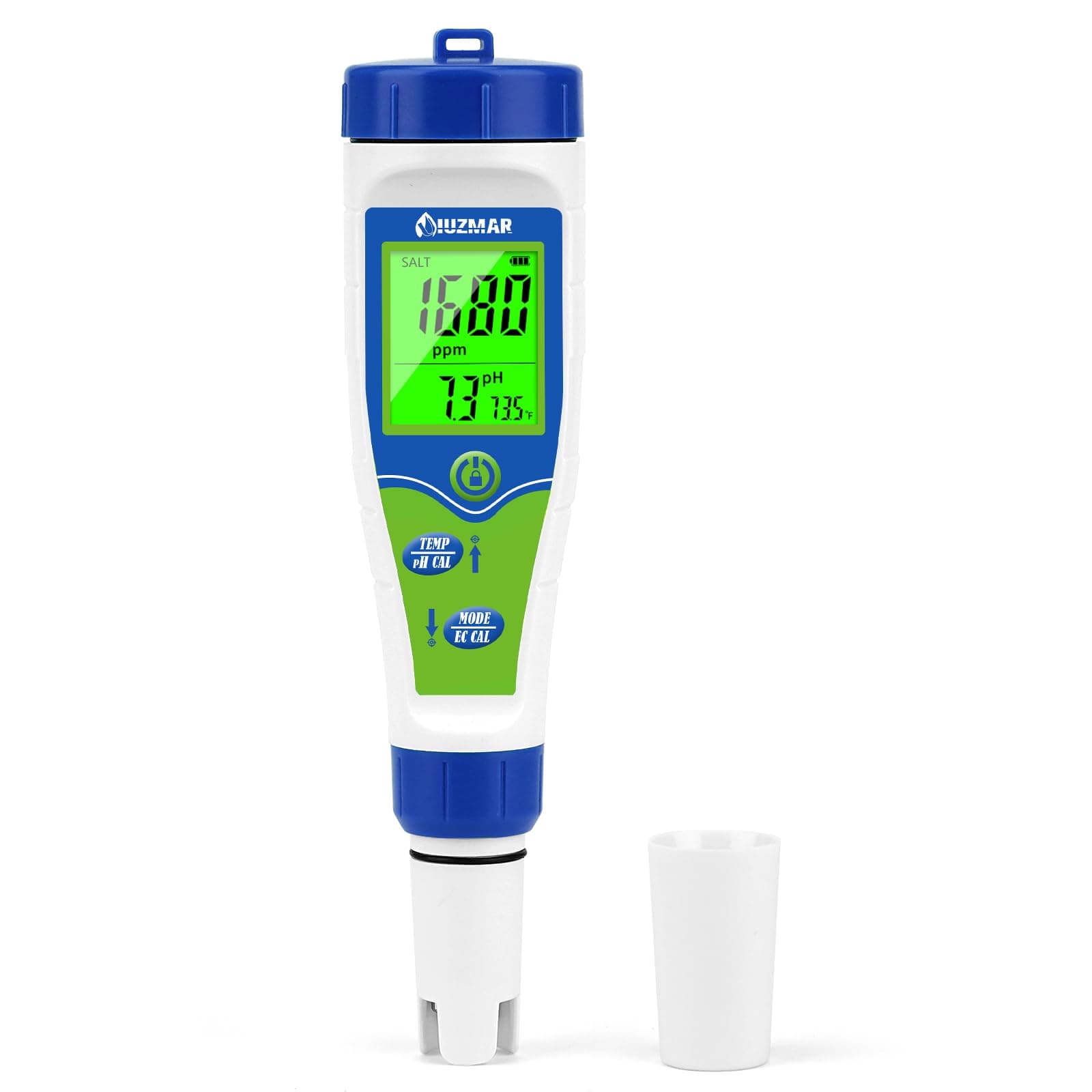 pH Salt Tester for Swimming Pool Salinity Tester pH Meter Upgrade Simultaneous Display TDS EC PPM Meter for Hydroponics Salt Meter for Aquarium Fish Tank Saltwater Hot Tub Spa