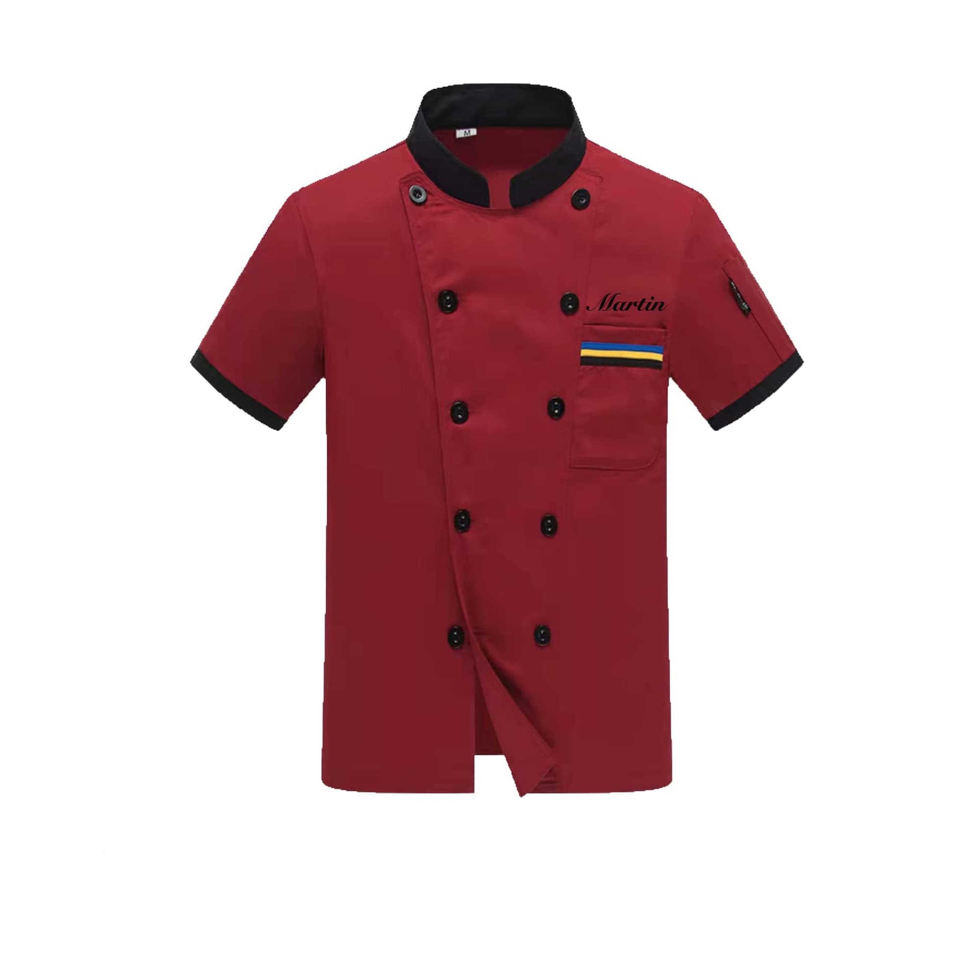 Personalized Chef Jackets Embroidered Chef Short Sleeve Chefs Work Clothes Kitchen Uniforms For Men Women