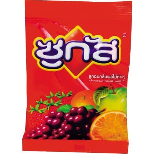 3 Pack Sugus Chewy Assorted Candy Blackcurrant, Green Apple, Orange, Raspberry 114g.