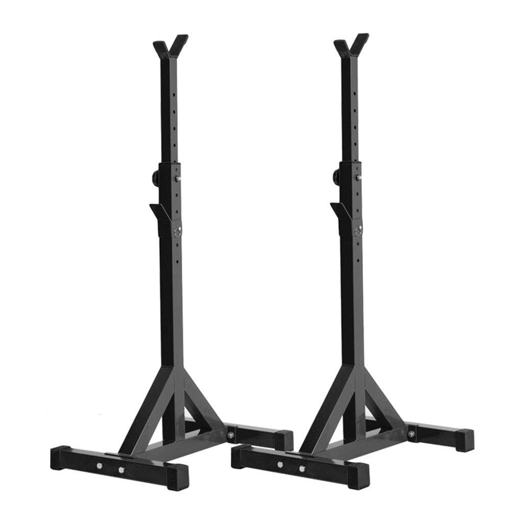 Squat Rack Household Barbell Rack Adjustable Weight Bed Bench Press Fitness Equipment Simple Squat Rack Frame Stand Benches (Color : Black, Size : 5245138cm)