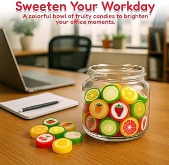 Fruit Slices Candy - Bulk 1 lb Bag of Individually Wrapped Candy Fruit Slices