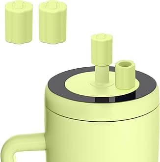 2 Pack Magnetic Straw Cover, Silicone Leakproof Straw Protector for Tumbler, Compatible with Era/Resa, Drinkware Accessory