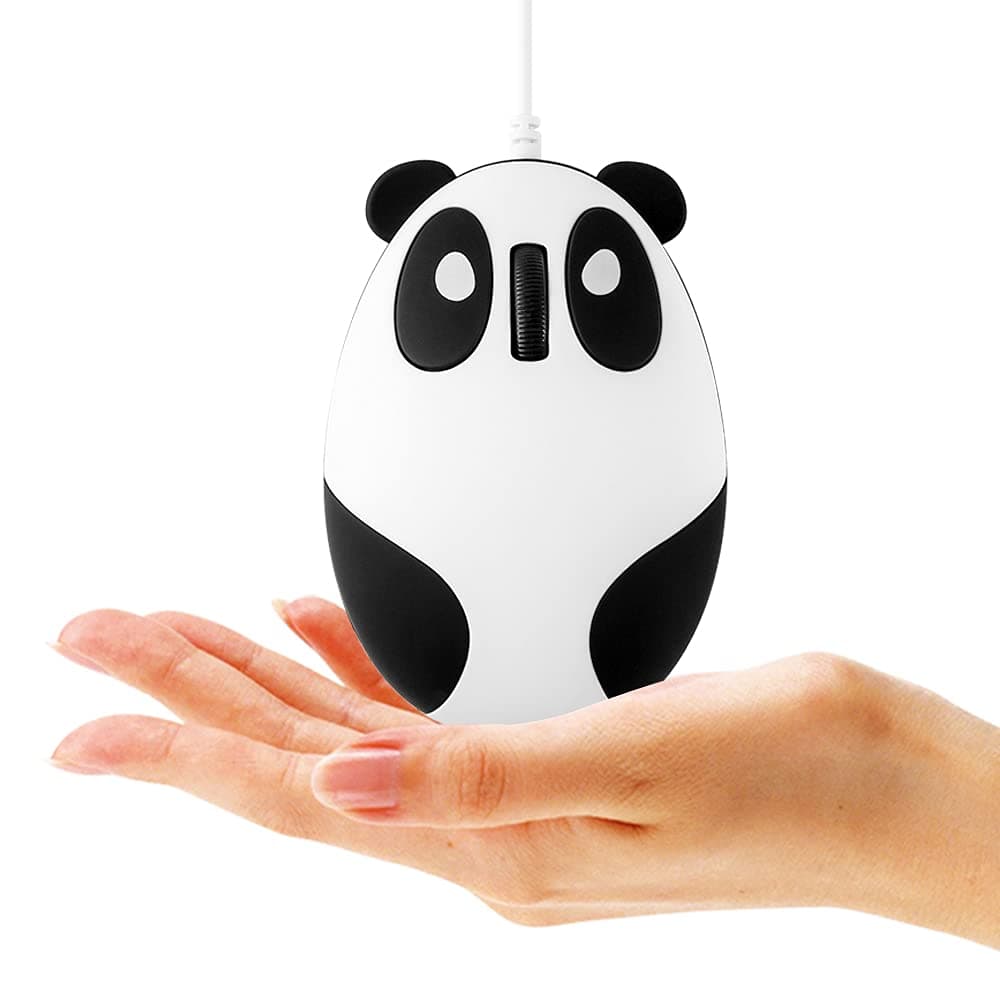 Novelty Cute Animal Panda Shape USB Wired Mouse 3D Optical Mice Mini Small Mouse Gifts for Women Men Kids Girl Boy Adults for Desktop PC Laptop Computer,1200DPI 3 Buttons with 4.6 Feet Cord