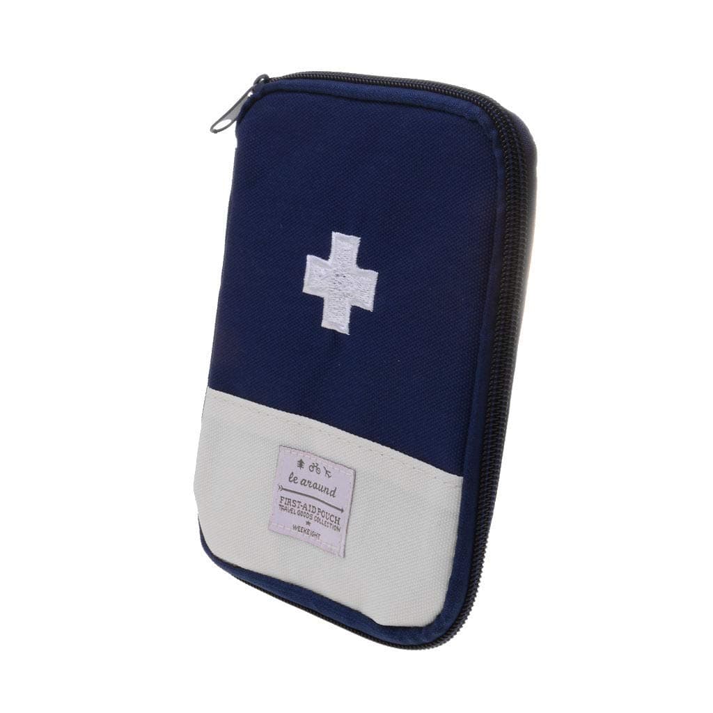 Dhruheer Multicolored Emergency First Aid Kit Pouch | Multi-Layer Travel Medicine Pouch (Empty) (Small)