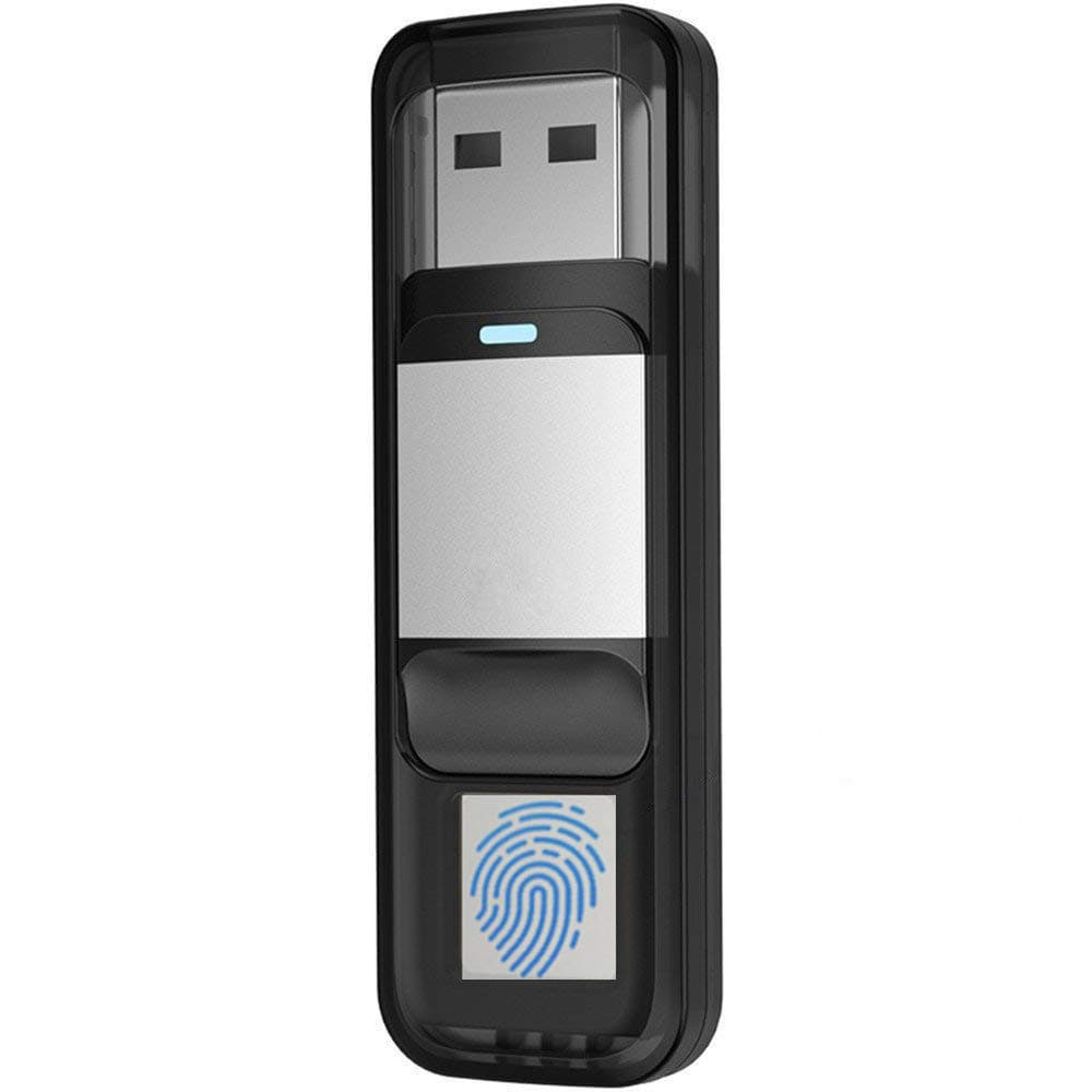 Fingerprint Encrypted USB Flash Drive, Forrader 32GB High-speed Recognition Fingerprint Encrypted Pen Drive Dual Storage Security Memory USB Stick