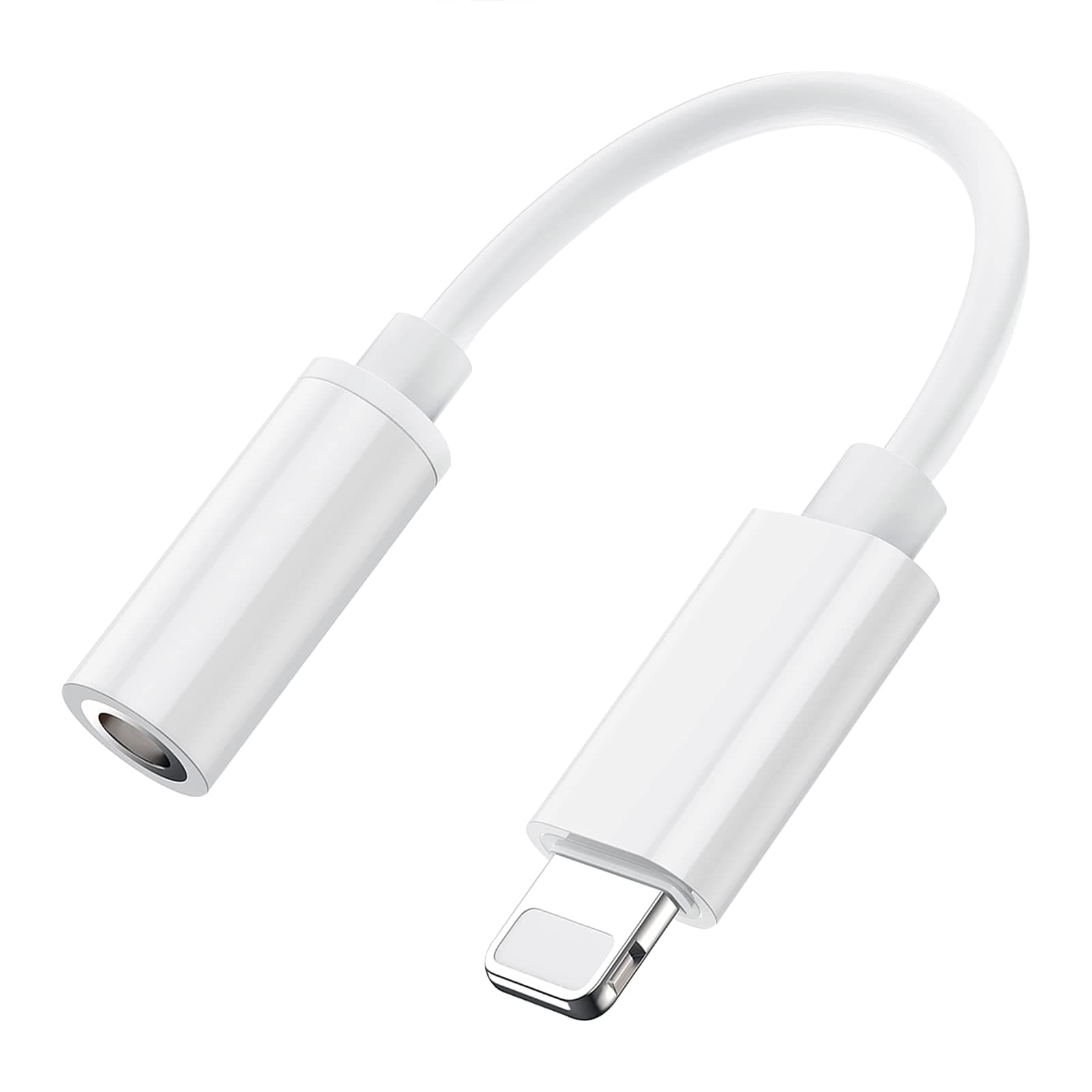 Headphone Adapter for iPhone 12, 3.5mm Headset Adapter, AUX Audio Headset Adapter, Compatible with iPhone 12 Pro / 12 Mini / 11/11 Pro / X / XS Max / XR / 8/7, Support All iOS Systems, White…