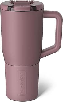 BrüMate Müv - 25oz 100% Leak Proof Insulated Coffee Mug with Handle & Lid - Stainless Steel Coffee Travel Mug - Double Walled Coffee Cup (Rose Taupe)