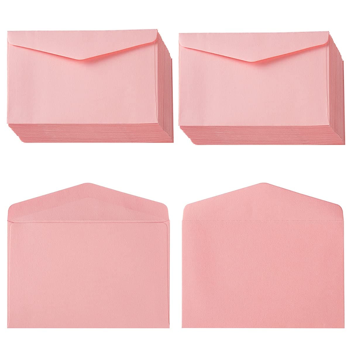 120 Pack Mini Envelopes Small Envelopes Self-Adhesive Kraft Paper Tiny Pockets for Business Cards Christmas Holiday Small Gift Cards Invitations Cards(4.13"×2.76") (Pink)