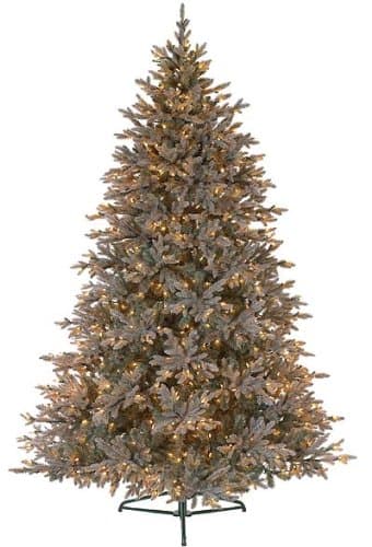 Bethlehem Lighting GKI Baby Pine Blue Pre-Lit PE Artificial Christmas Tree with Clear Lights, 7.5'