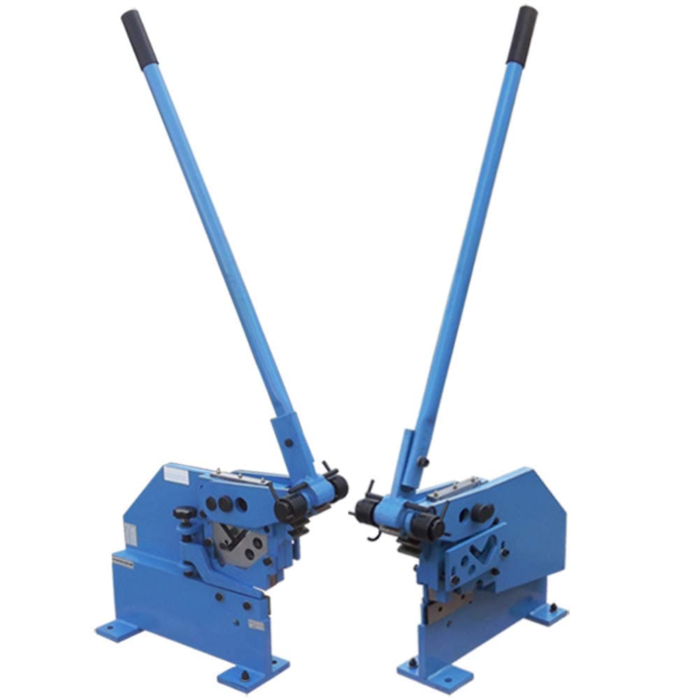 Manual Ironworker Cutting Plate Bar Angle Section Shear Cutter Sheet Metal Flat Square Round Stee