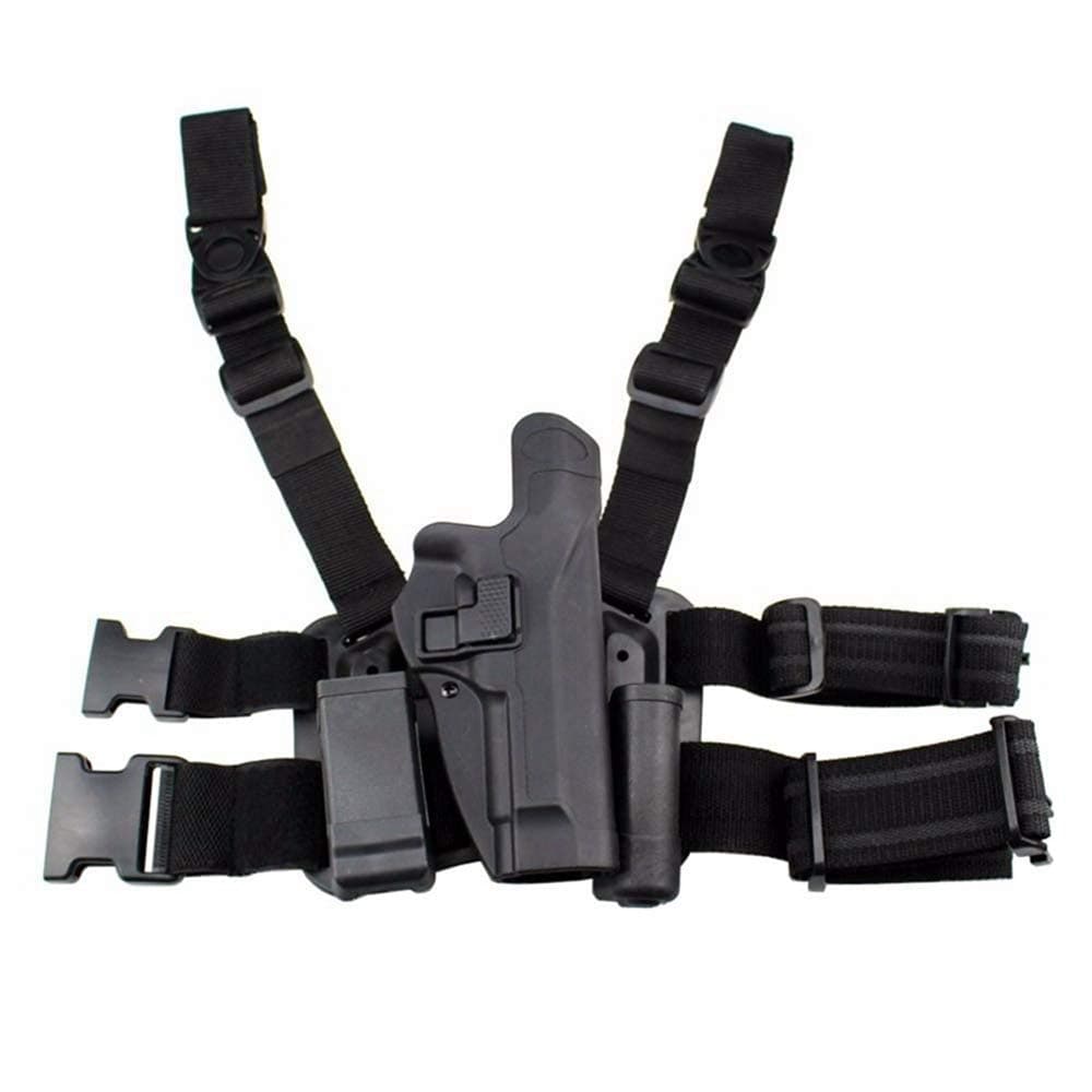 Quick Tactical Right Hand Paddle Belt Leg Thigh Hard Drop Level 2 Holster