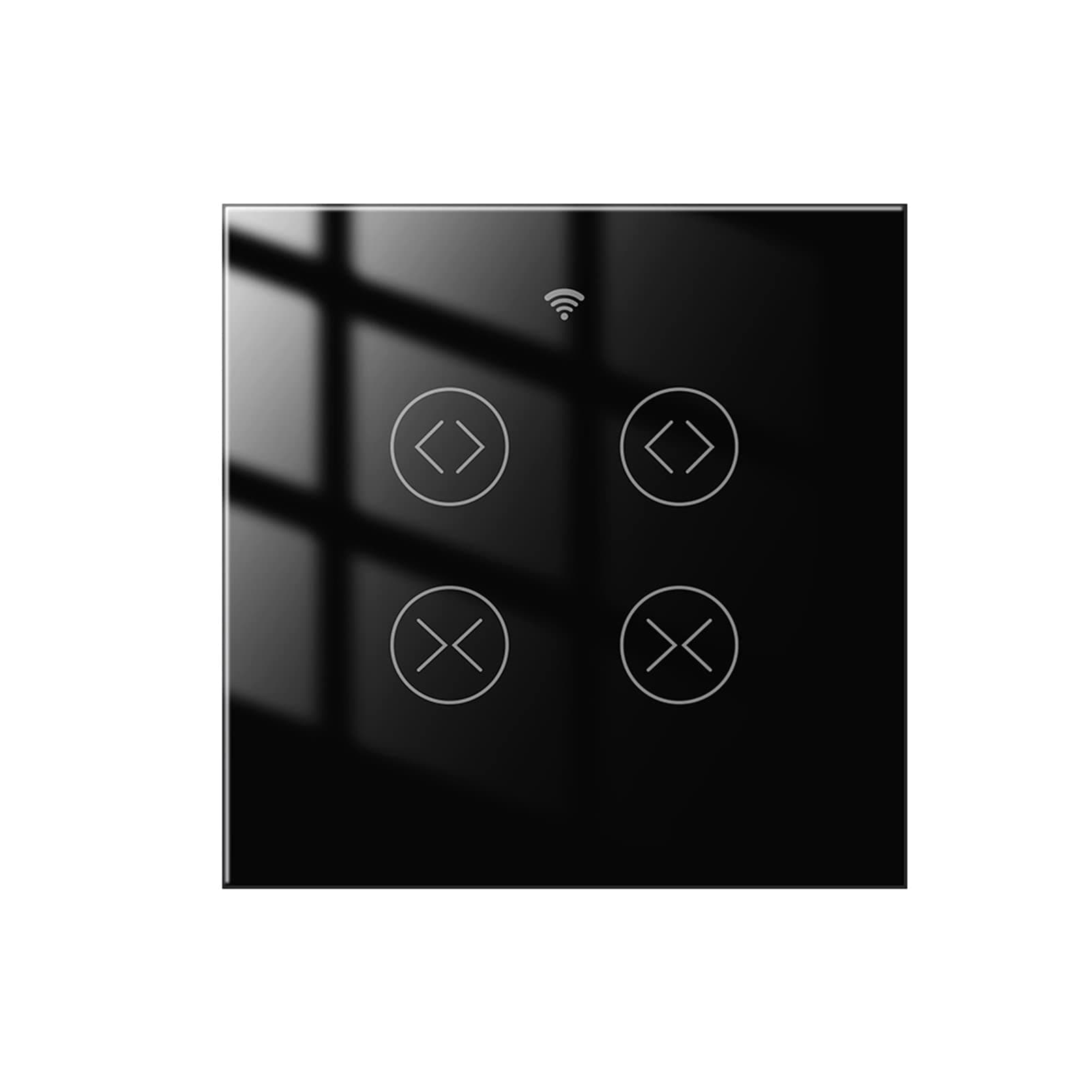 Smart Switch Smart Life WiFi Gang Double Curtain Blind Switch for Roller Shutter Electric Motor (Color : Switch EU Black, Size : W)(Switch Eu Black)