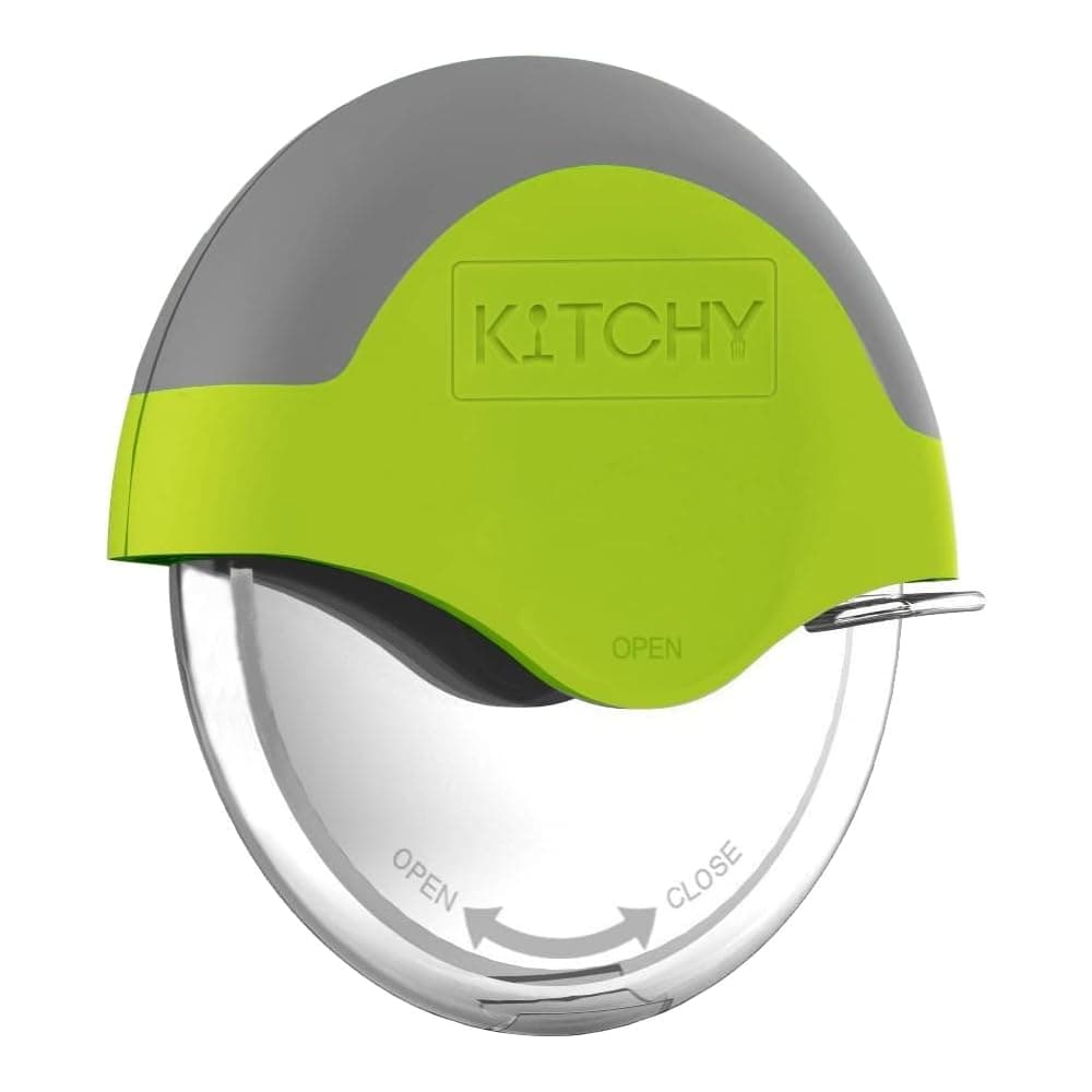 Kitchy Pizza Cutter Wheel with Protective Blade Guard, Super Sharp and Easy to Clean Slicer, Stainless Steel