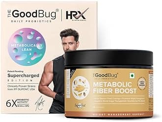 The Good Bug Metabolically Lean Super Bundle|Probiotics +Fiber Boost| L-Carnitine | Boosts Metabolism & Reduces Cravings | For Men & Women | 15 Days Pack | Helps boost GLP-1