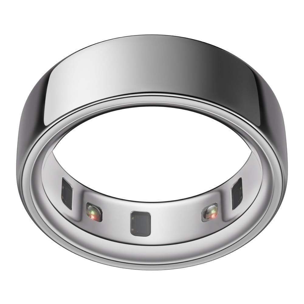Ring 4 - Silver - Size 7 Smart Ring | First choose the size with the OR4 measuring set | Sleep quality measurement device - Tetno - Fitness measurement - Battery up to 8 days