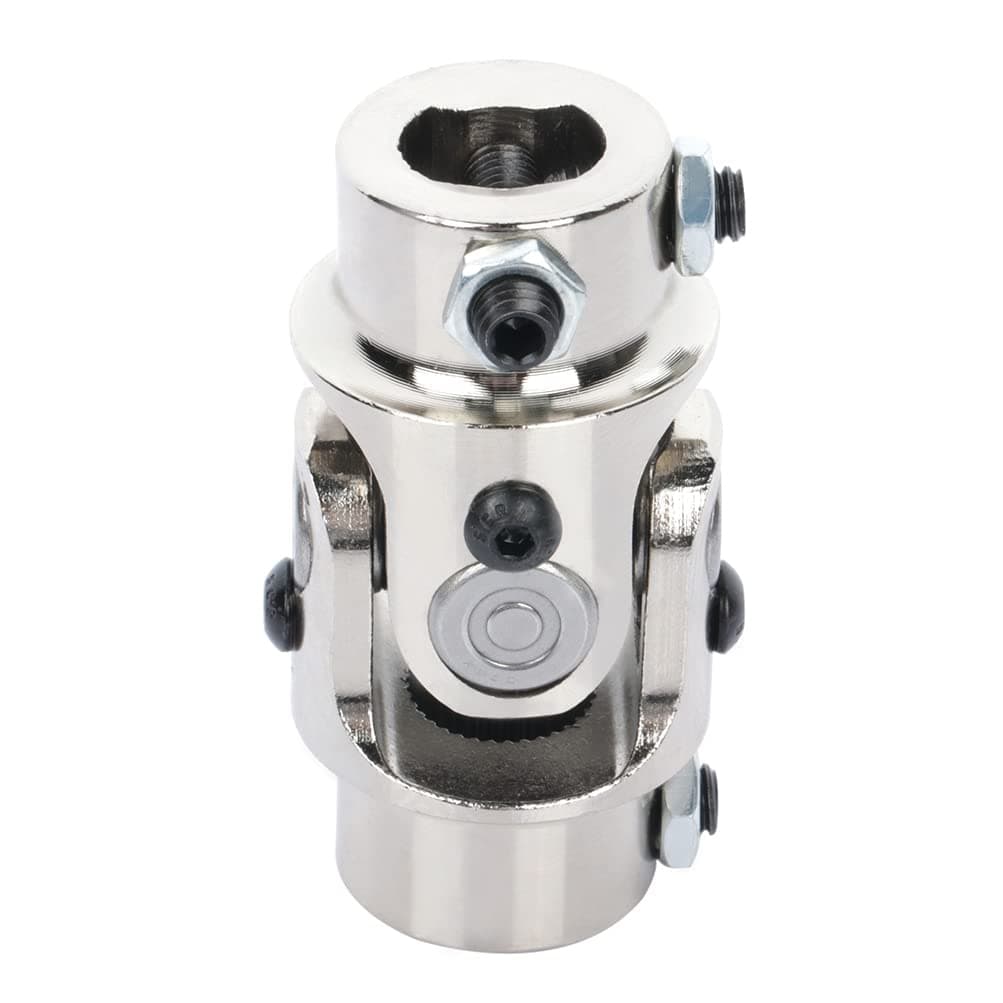 SCITOO 3/4-36 Spline X 3/4 DD Steering Shaft Universal U-Joint Chrome Single, 83mm Working Angle 35 Degree