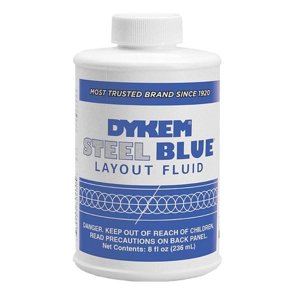 Dykem 04005 Blue Layout Fluid - 8 oz Brush-In-Cap Bottle - 80400 [PRICE is per EACH]