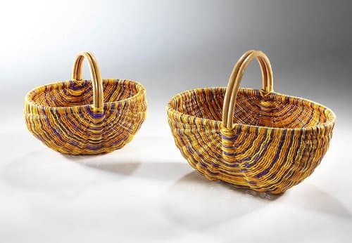 Locker Germany Rattan Basket Multicolor Purple ((Set)