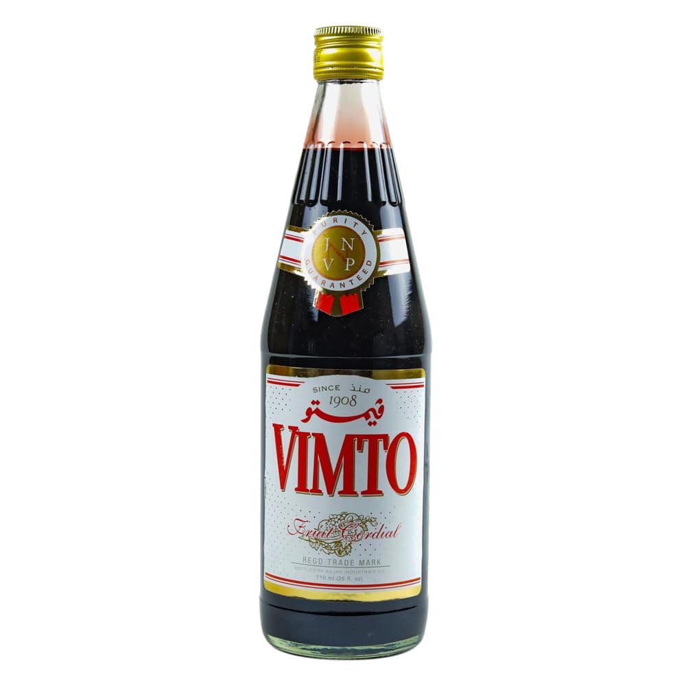 Vimto Fruit Syrup Concentrate-Flavorful Fruit Cordial For Drinks & Tea, 25fl.oz (Pack of 12)