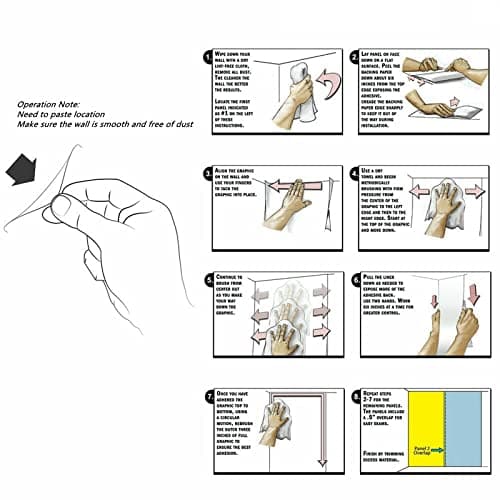 3D Printed Picture Ceiling 3D Wall Mural,Removable Peel and Stick Art Decor Paintings Large Wallpaper Mural for Bedroom Living Room Children's Room Sofa Background Wall(124"Hx177"W)