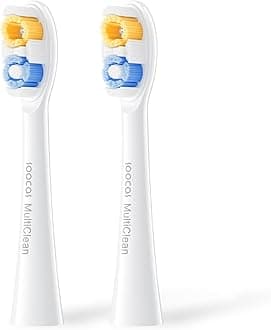 Multiclean Classic Clean Electric Toothbrush Replacement Heads, Compatible with Both NEOS II and NEOS II Ultra, 2 Brush Heads, Pearl White