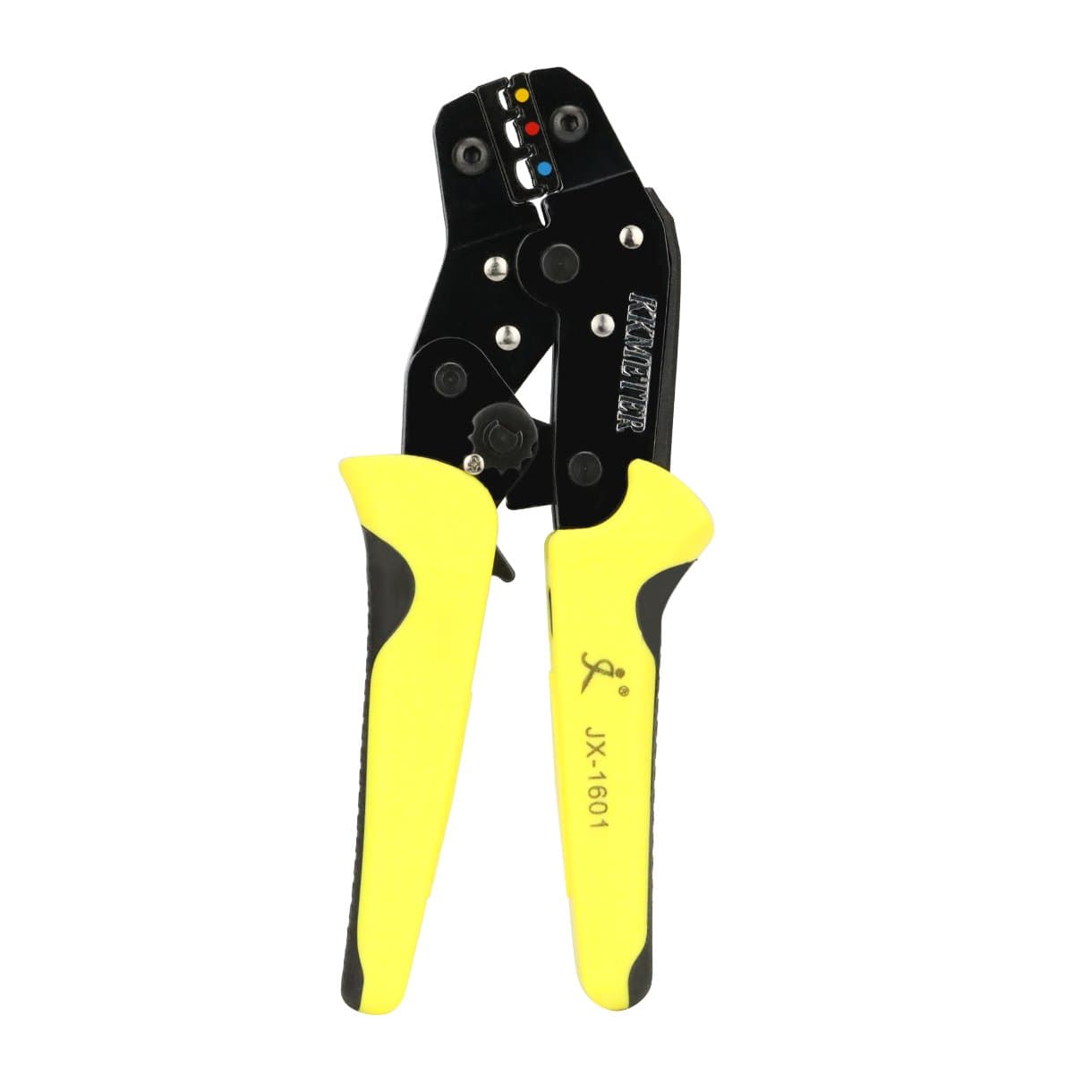 Wire Crimping Tools KKmeter Crimper Plier Set 23-10AWG Self-adjustable Ratchet Crimper Tool Kit with 1350pcs Wire Terminal Connector Insulated and Uninsulated Wire (Yellow)