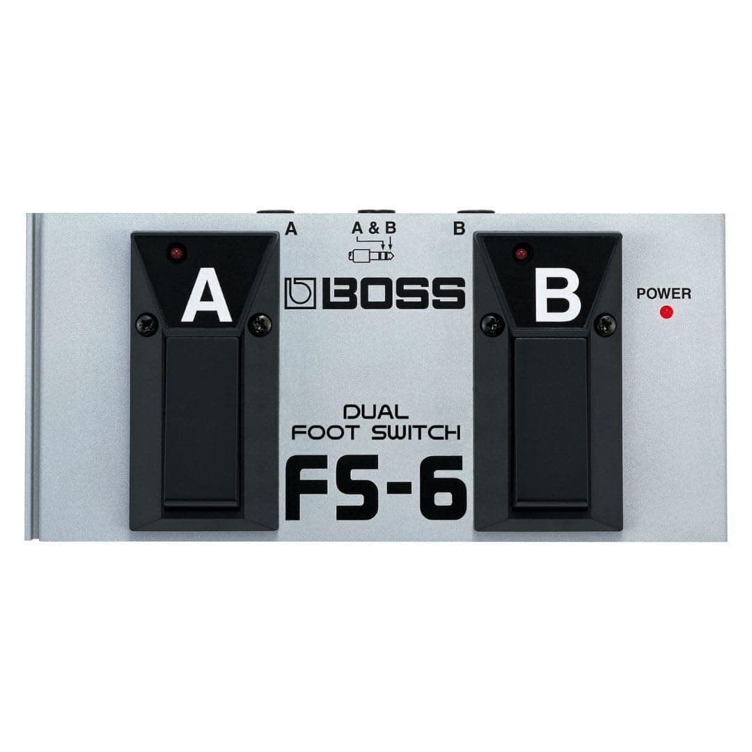 BOSS FS-6 Dual Footswitch for Momentary and ON/OFF control of your Musical Instrument FX & More | Switch Functions with your Foot | Compatible with Guitar | Keyboard | BOSS/Roland Amps