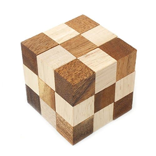 Snake Cube Puzzle Wooden Brain Teaser Puzzles Games