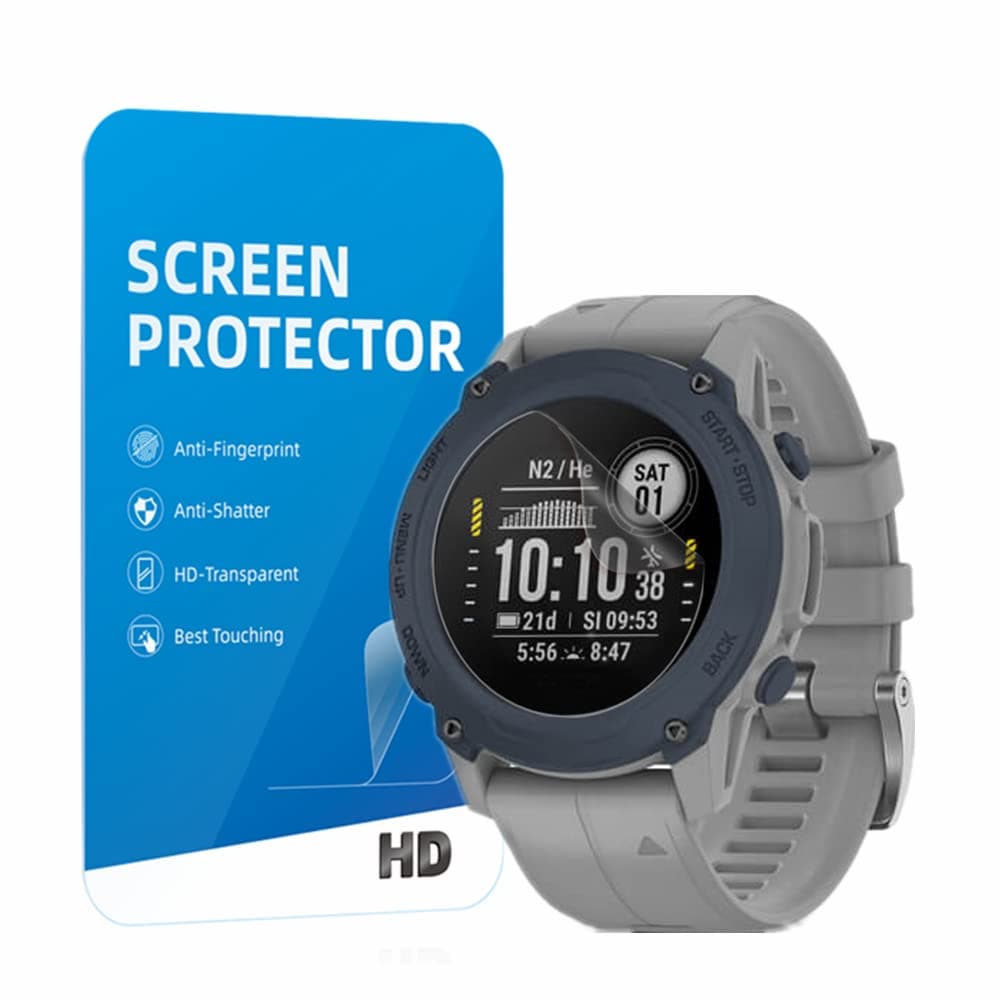 Compatible with Garmin Descent G1 Screen Protector, HD Premium Real Screen Protector Compatible for Descent G1 / G1 Solar Smartwatch [ 3PCS ] [ PET ]
