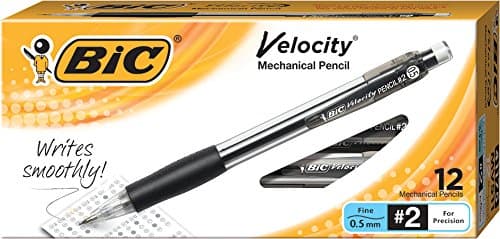 BIC Velocity Mechanical Pencil, Refillable, Extra Fine Point (0.5 mm), 12 Pencils (2 Packages of 12 Pencils)