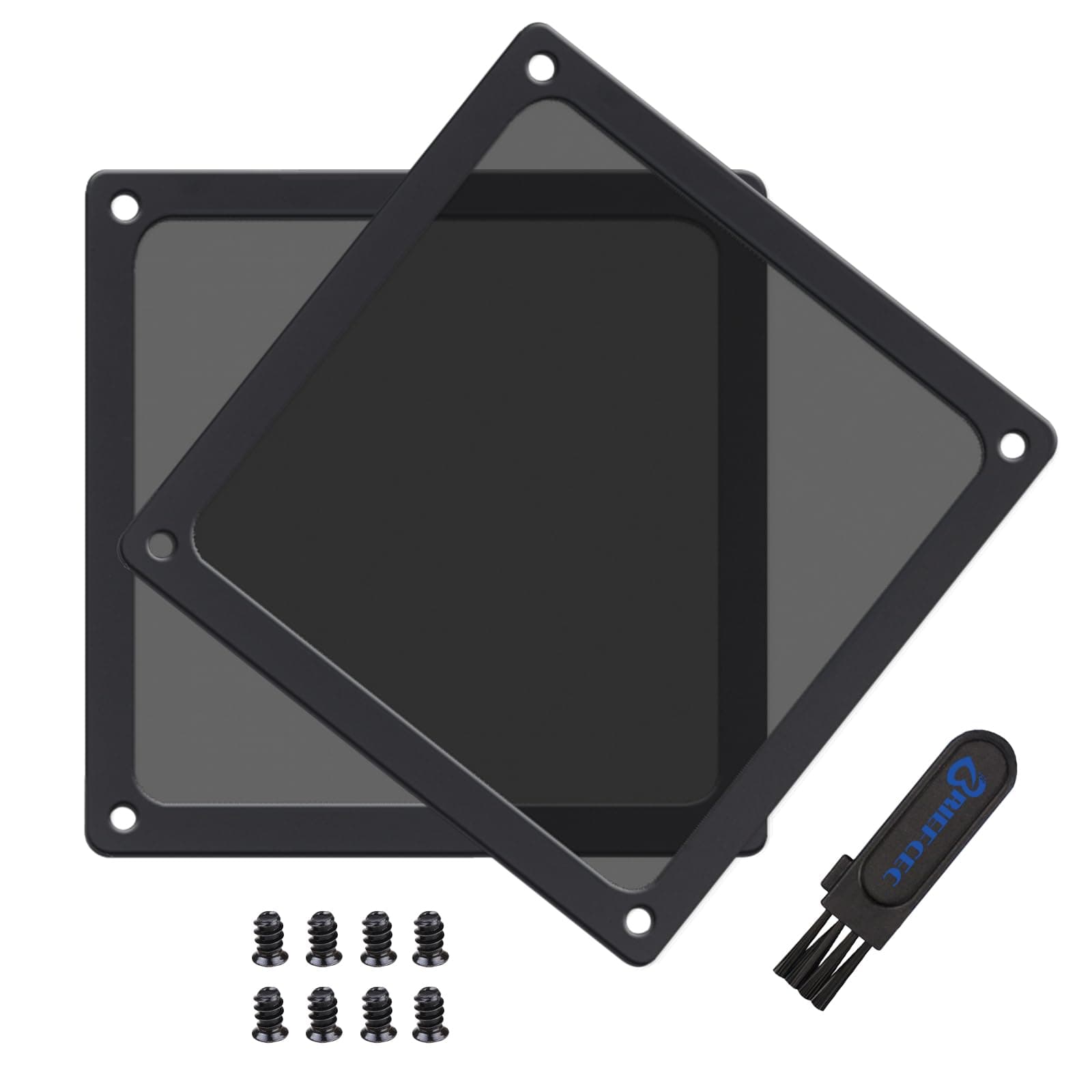 Dust Filter 120mm for Computer Cooler Fan/PSU/Routers NYLON 80 Mesh, Magnetic Frame Dust Mesh PC Cooler Filter (NYLON, 2Pack, Black)