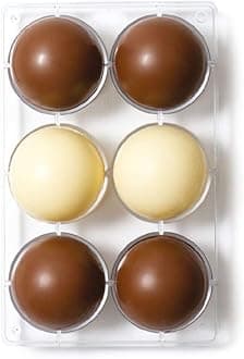DECORA Chocolate Mould Hemisphere, polycarbonate, 20 x 12 x 2.3 cm